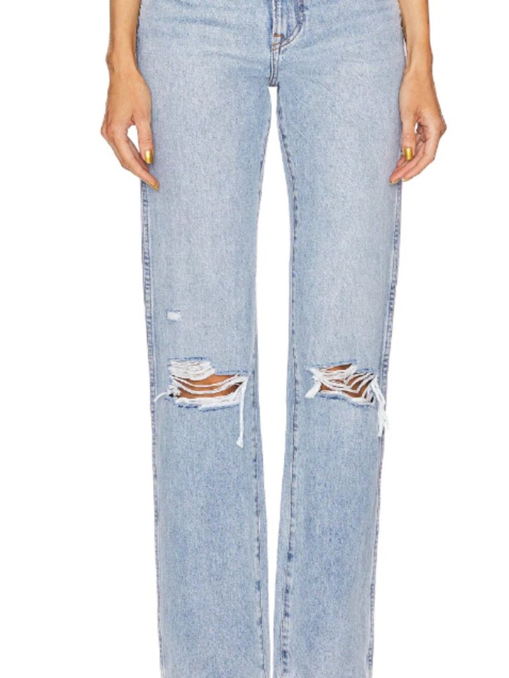 GRLFRND Sara Super High Rise Slim Straight Jeans